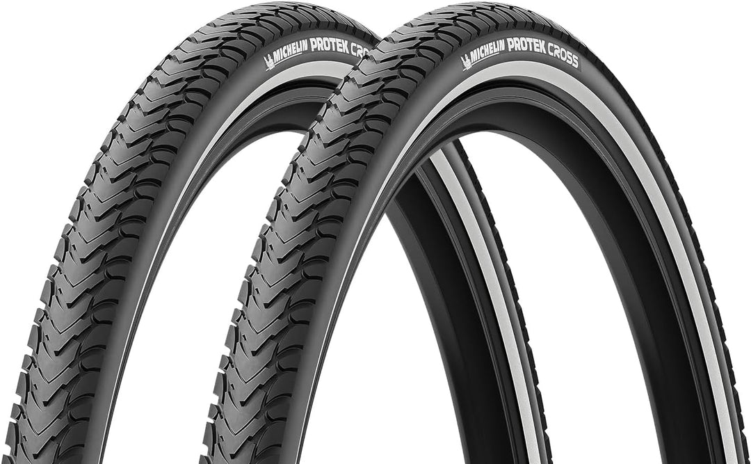 2 Stück 28 Zoll Protek Cross Fahrrad Reifen 37-622 Pannenschutz 28x1.4 Reflexstreifen