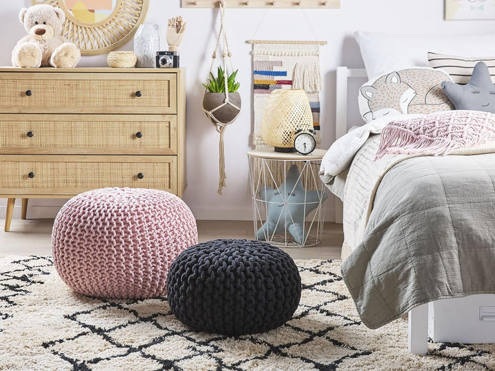 Trendy Ottoman in Rosa Baumwolle 50x35 cm Conrad