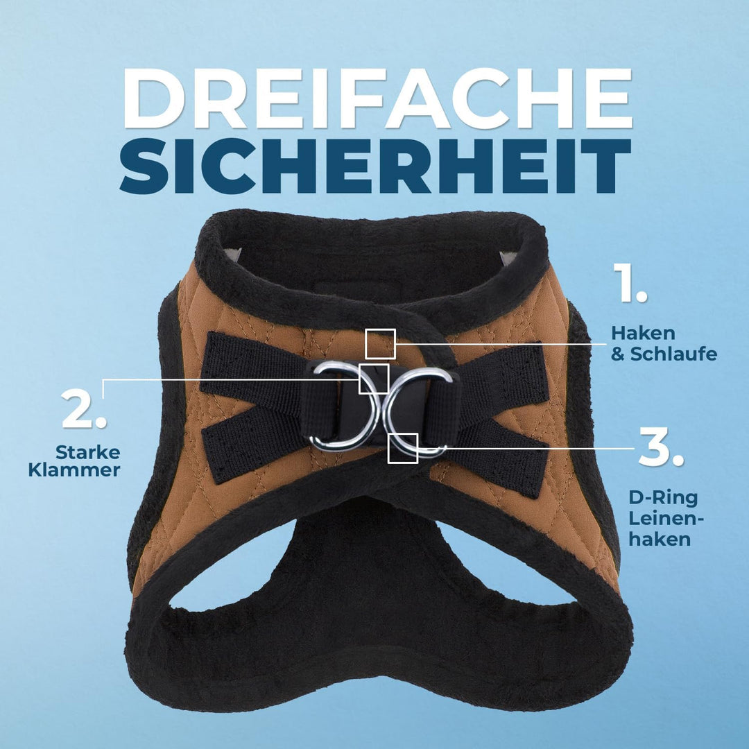 Voyager Step-In Plüsch Hundegeschirr, weicher Plüsch, Step In Vest Geschirr für kleine und mittelgro