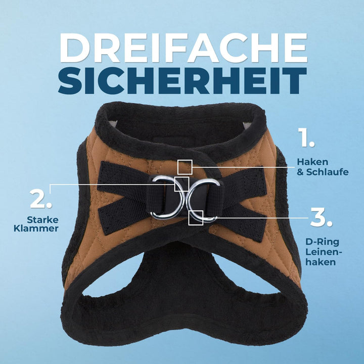 Voyager Step-In Plüsch Hundegeschirr, weicher Plüsch, Step In Vest Geschirr für kleine und mittelgro