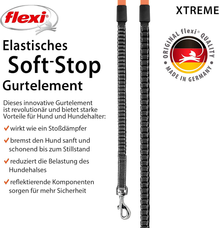 flexi Rollleine Xtreme - Tape Leash schwarz orange, L (1er Pack), XT30T5.251.S OR schwarz orange L,