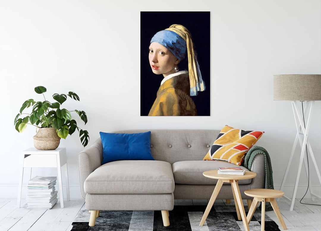 Johannes Vermeer - Mädchen mit dem Perlenohrring als Leinwandbild / Grösse: 120x80 cm / Wandbild / K