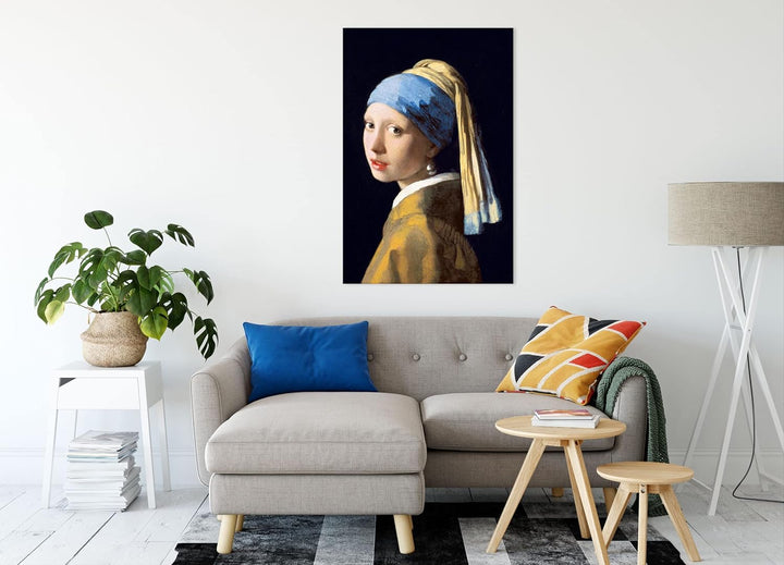 Johannes Vermeer - Mädchen mit dem Perlenohrring als Leinwandbild / Grösse: 120x80 cm / Wandbild / K