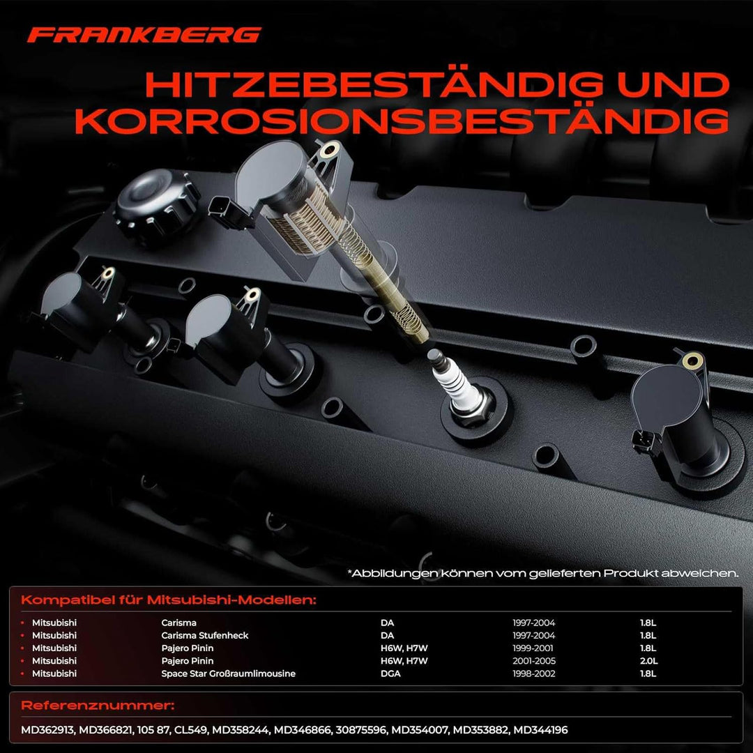 4x Zündspule Zündmodul für Carisma DA_ Pajero Pinin H6_W, H7_W Space Star DG_A 1.8L 2.0L Benzin 1997