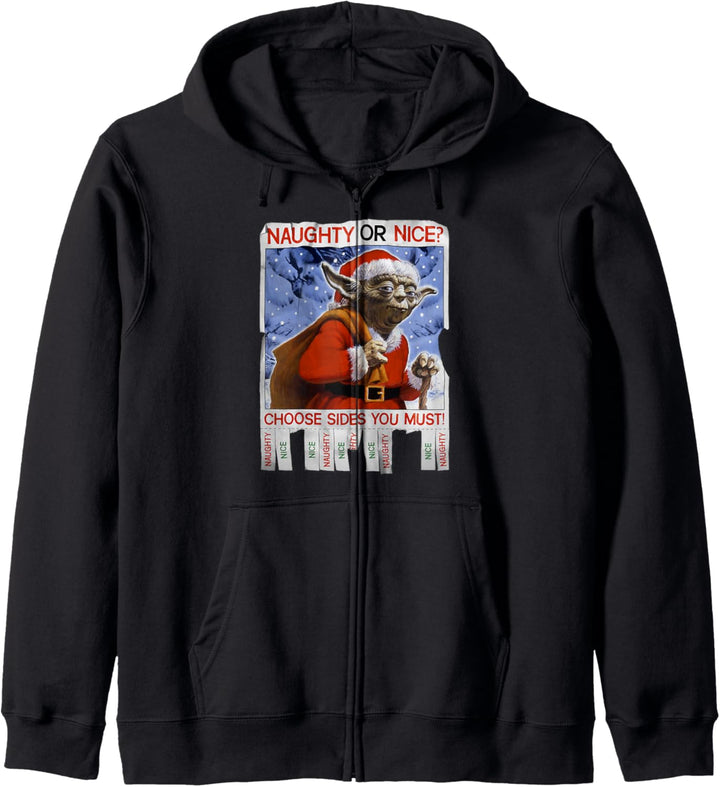 Star Wars Yoda Naughty Or Nice Flyer Weihnachten Kapuzenjacke