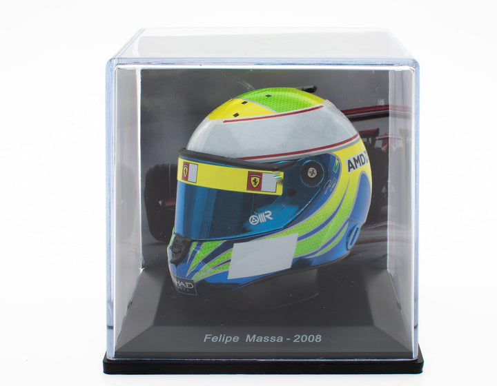 - Helmreproduktion im Massstab 1:5 des berühmten Ferrari F1-Formel-1-Fahrers: Felipe Massa – 2008 –