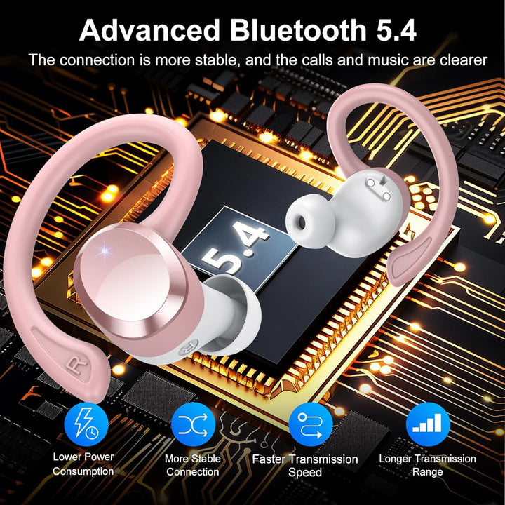 Bluetooth Kopfhörer, In Ear Kopfhörer Kabellos Bluetooth 5.4 mit 68 std Spielzeit LED-Anzeige, 4 ENC
