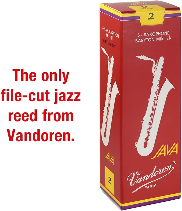 Vandoren SR342R Blätter für Bari-Saxophon, Stärke 2, Rot, 5 Stück Stärke, 2, Stärke, 2
