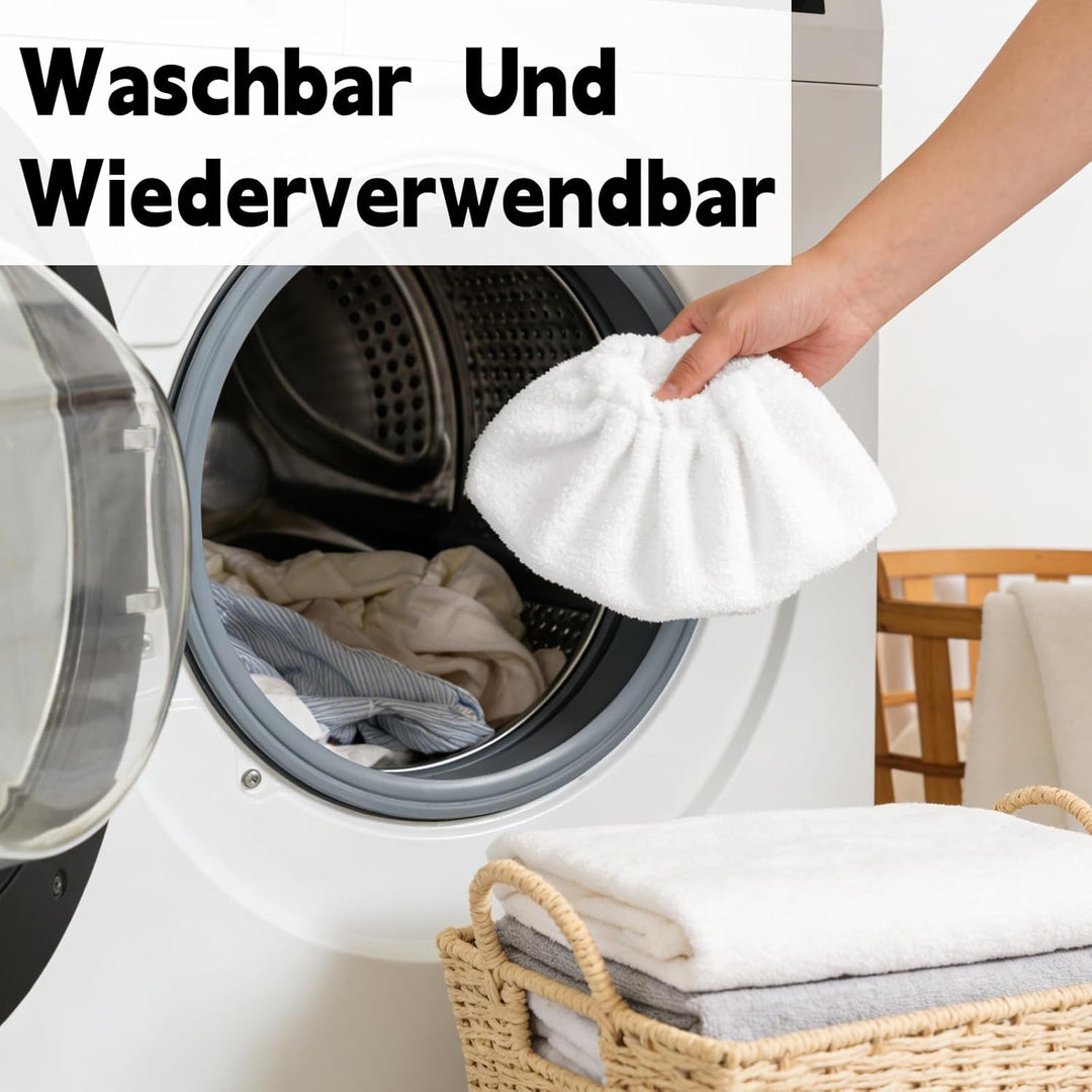 10 Stück Mikrofaser Ersatzpads Set für Kärcher Dampfreiniger, Ersatz Bodentücher Kompatibel mit Easy