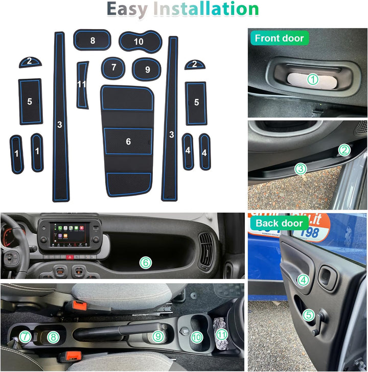 GAFAT Kompatibel mit Neu FIAT Panda City Cross/Hybrid 2021-2023 Antirutschmatten, Panda Cross 2022 G