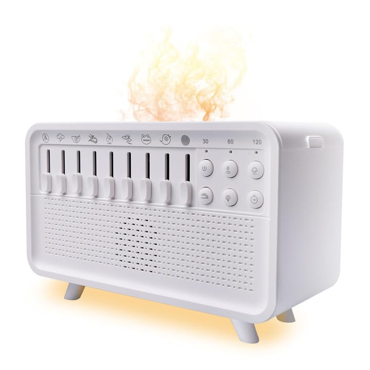 White Noise Night Light Humidifier, Sound Box White Noise Sleep Sound Machine, Portable Sleep Sound