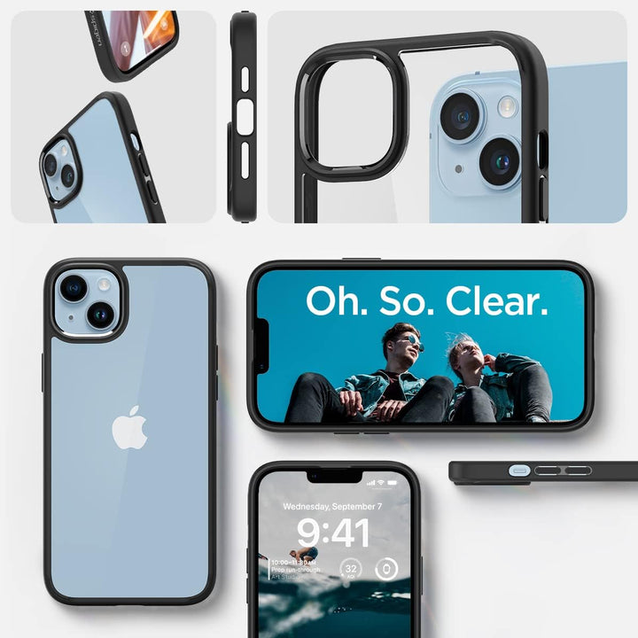 Spigen für iPhone 14 Ultra Hybrid Hülle [Anti-Yellowing] Case Handyhülle Schutzhülle Cover Transpare