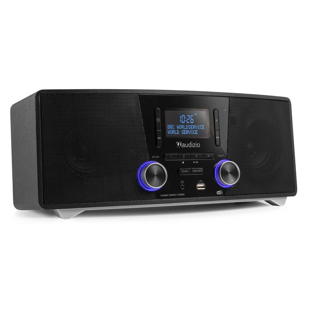 Audizio Cannes Stereo DAB Radio mit CD Player, Bluetooth Stereoanlage Kompaktanlage mit Fernbedienun