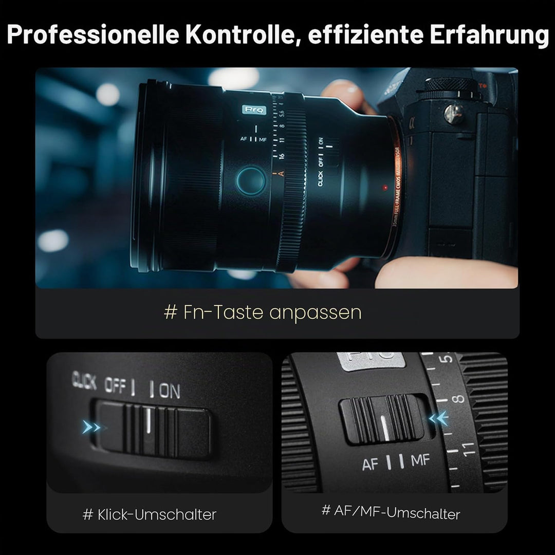 Viltrox AF 85 mm F1.4 Pro Kameraobjektiv für Sony E Mount Vollformat Autofokus Objektiv Portrait Mas