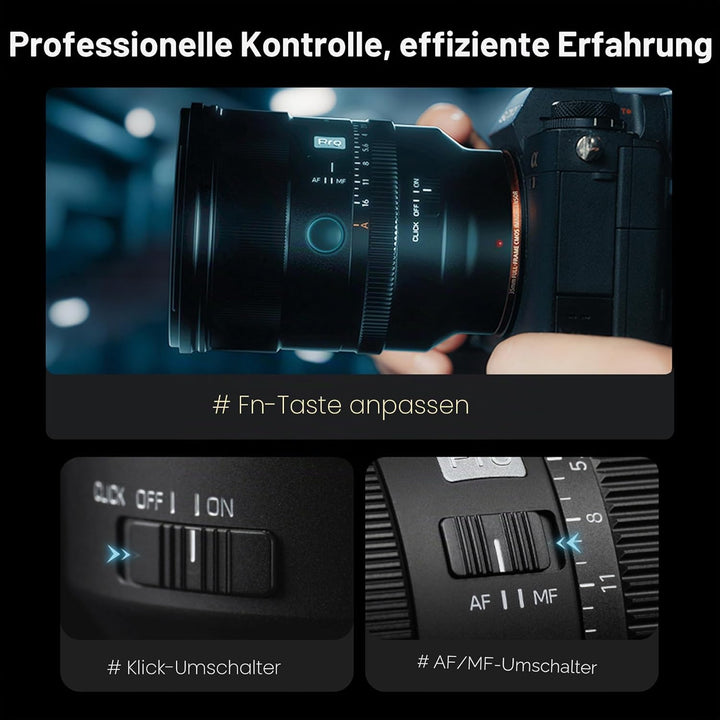 Viltrox AF 85 mm F1.4 Pro Kameraobjektiv für Sony E Mount Vollformat Autofokus Objektiv Portrait Mas