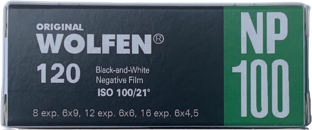 original WOLFEN (ORWO) NP100-120 schwarz/weiss Mittelformat Film für 4,5x6, 6x6, 6x9, 6x12 Aufnahnen