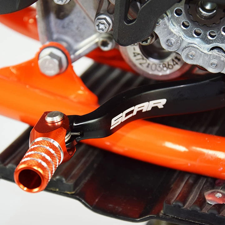SCAR Schalthebel Ganghebel kompatibel mit KTM SX EXC TPI 85 125 150 17-23 - Orange, Orange