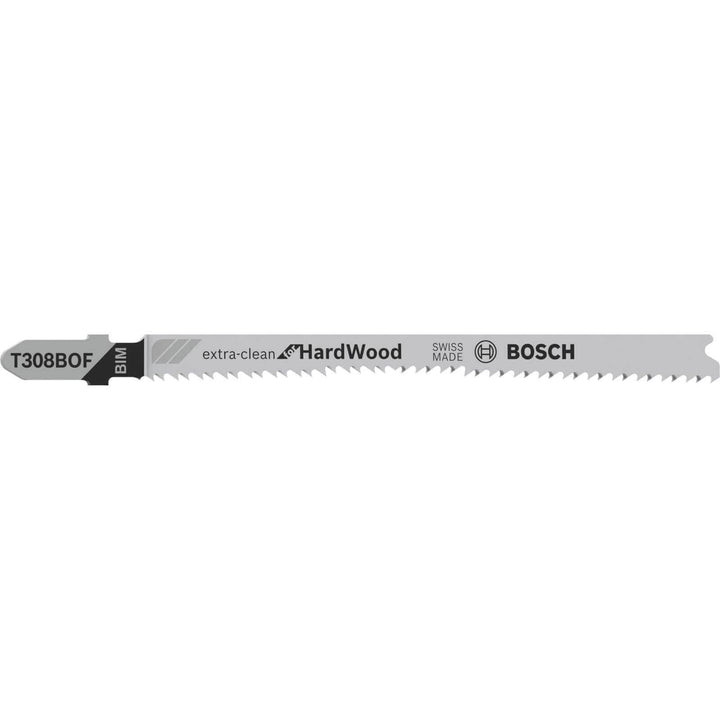 Bosch Accessories Professional 3 Stück Stichsägeblatt T 308 BOF Extra-Clean for Hard Wood (Hartholz,