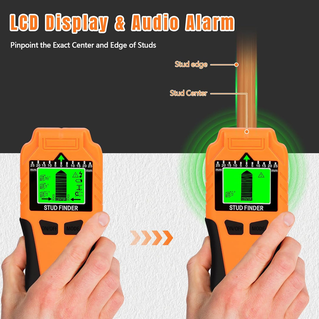 Leitungssuchgerät 6-in-1 Wandscanner – Multifunktionaler Balkenfinder mit LCD-Display & akustischem