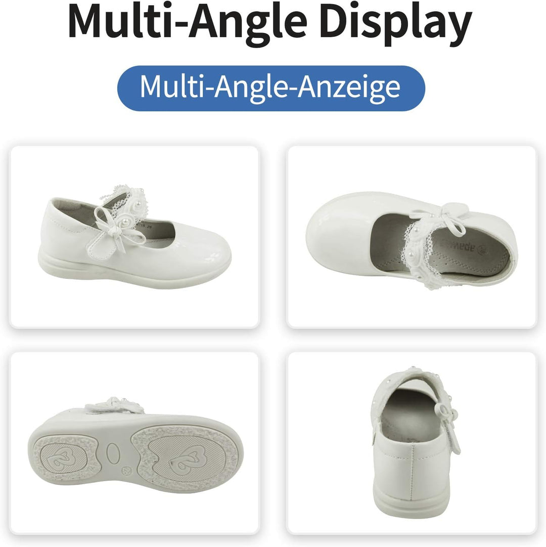 Apawwa MäDchen Mary Jane Flats Schuhe MäDchen Schulschuhe Festliche Schuhe MäDchen Ballerina Schuhe
