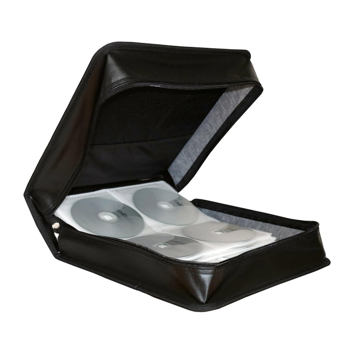 MediaRange Media storage wallet for 300 discs, synthetic leather, black für 300 Discs, für 300 Discs