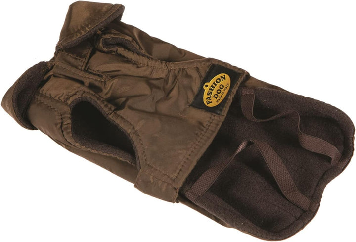 Fashion Dog Hunde-Regenmantel mit Fleecefutter - Braun - 75 cm, 75 cm