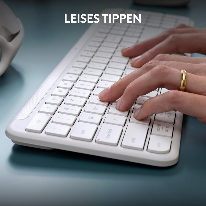 Logitech Signature Slim K950 kabellose Tastatur, schlankes Design, Wechseln zwischen Geräten beim Ti