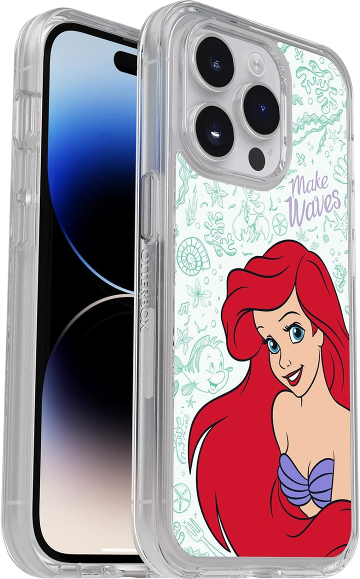 OtterBox Symmetry Series + transparente Hülle mit MagSafe für iPhone 14 Pro – Ariel Waves, Ariel