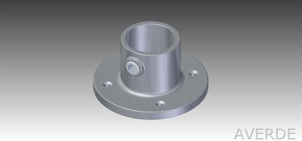 Rohrverbinder Fussplatte rund 2" (60,3 mm) AVERDE