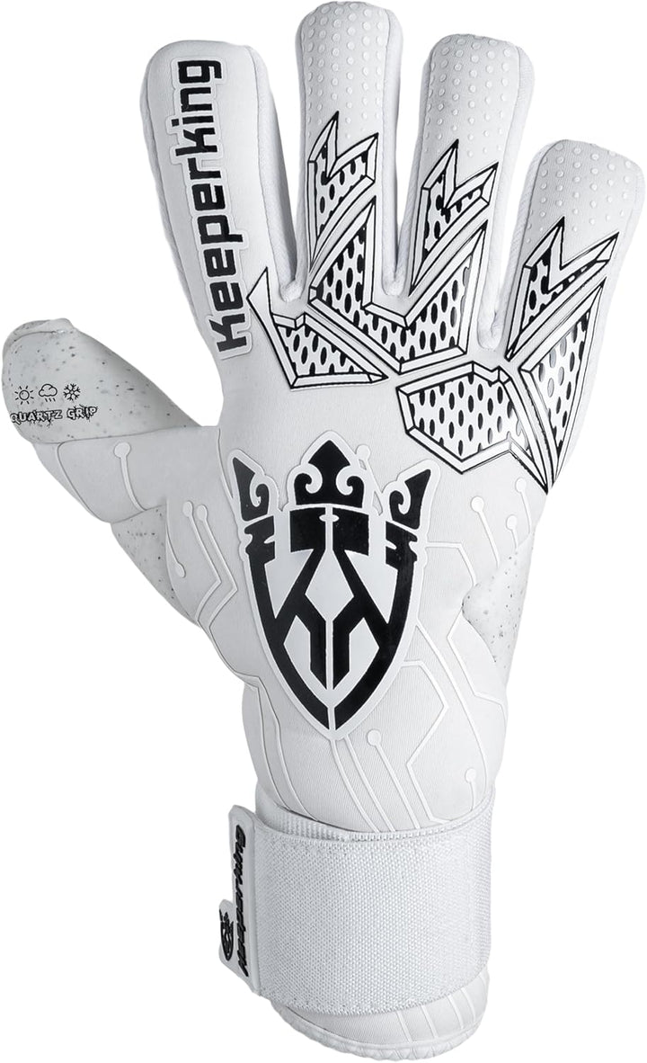Keeperking Torwarthandschuhe für Erwachsene Fussballhandschuhe Herren Innennaht Profi Premier Grip 4