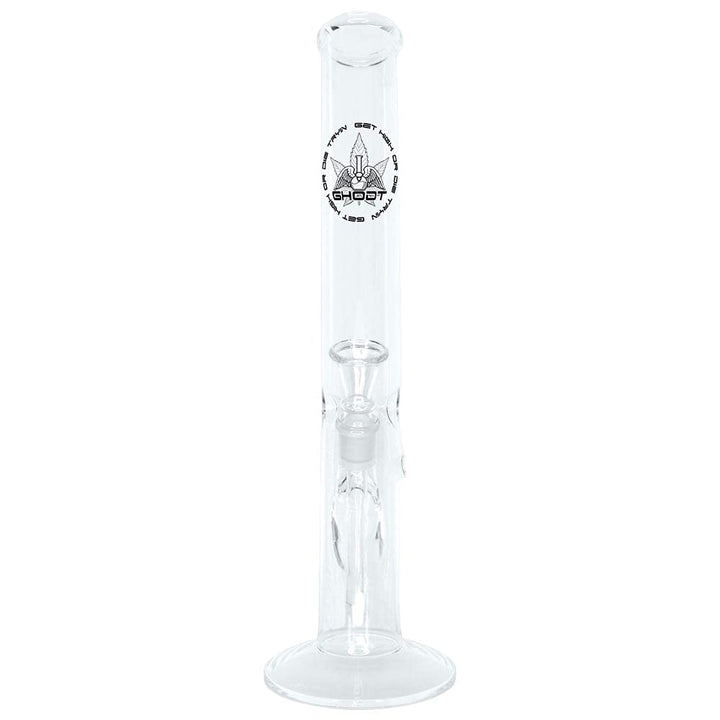 GHODT Bong aus Glas 40cm 50mm Durchmesser - 18.8 Chillum - Glasbong leicht abgewinkelt - grosser Sta