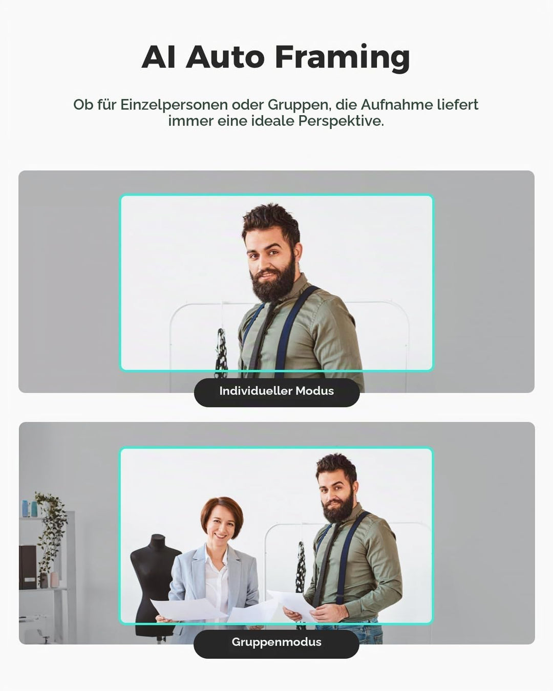 OBSBOT Meet SE 1080P 100FPS Webcam für PC, USB-Webcam mit AI-Tracking, Mikrofon, Stativ, gestaffelte