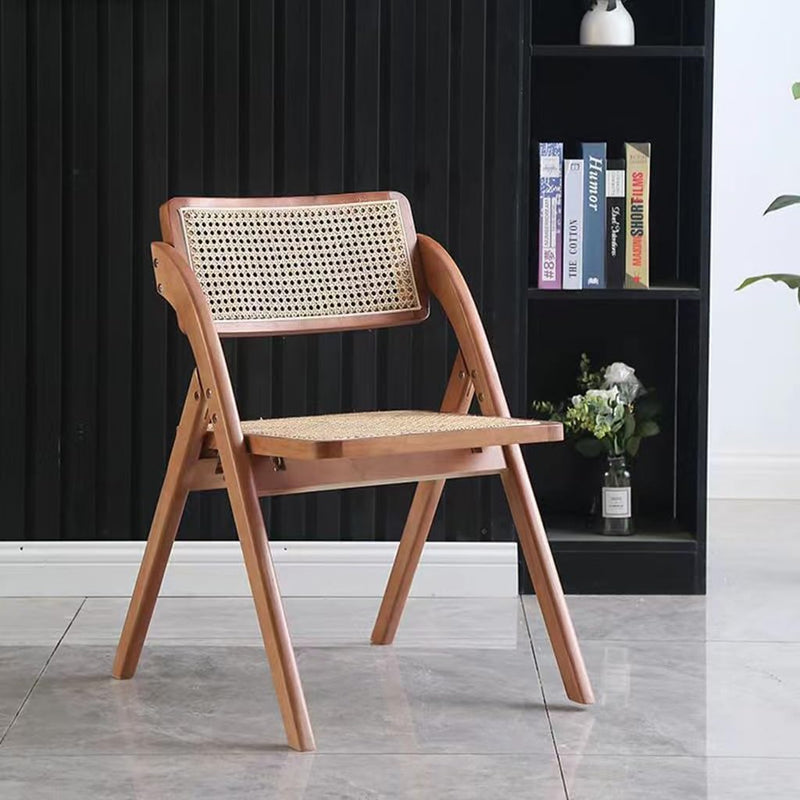 Mgchowue Modern Rattan Esszimmerstühle, Zusammenklappbar Rattan-Geflecht Stühle für Küche, Esszimmer