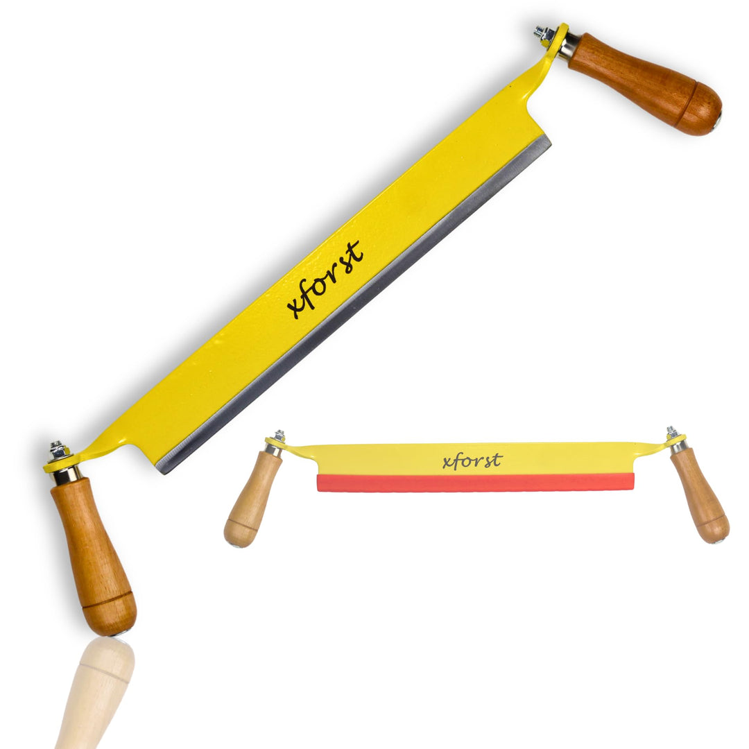 Xforst Zugmesser X-ET33 | Ziehmesser Entrindungswerkzeug 33,5 cm | Rindenschäler Wagnermesser mit Ho