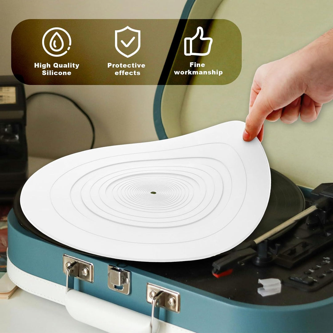 Plattenspieler-Plattenmatte, 30 cm Durchmesser Silikon Plattenspieler Matte Antistatische Rutschfest