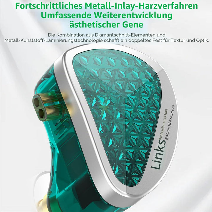Yinyoo KZ AS16 PRO im Ohrhörer, 8 Balanced Armature Treiber Stage Studio HiFi IEM im Ohrmonitor, Ger