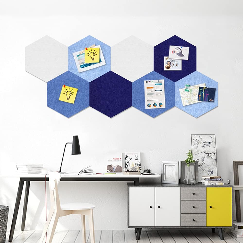 HyFanStr 8 Stück Aktualisierung Gross Pinnwand, Selbstklebende Bulletin Board Korkplatte mit 30 Stüc