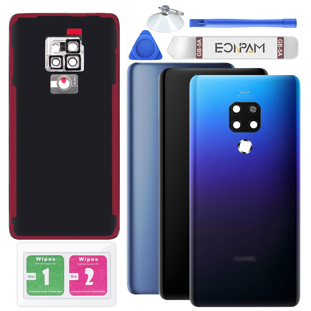 Akkudeckel für Huawei Mate 20 Rückseite Glas Original Backcover Back Glas Ersatz Reparatur Set mit K