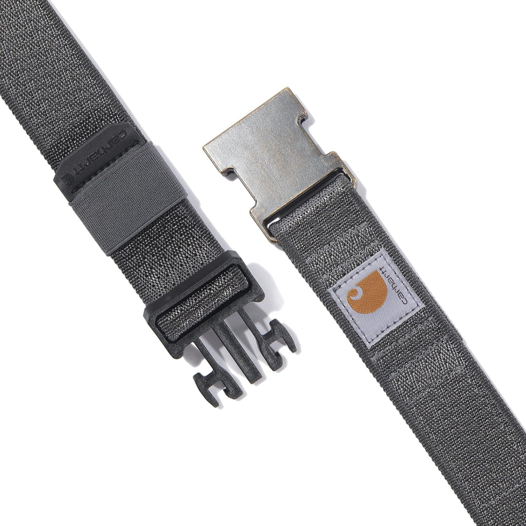Carhartt Logo Gürtel 2217 M Robustes, Flexibles Nylon-gurtband (Kies), M Kies