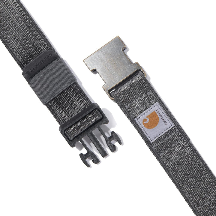 Carhartt Logo Gürtel 2217 M Robustes, Flexibles Nylon-gurtband (Kies), M Kies