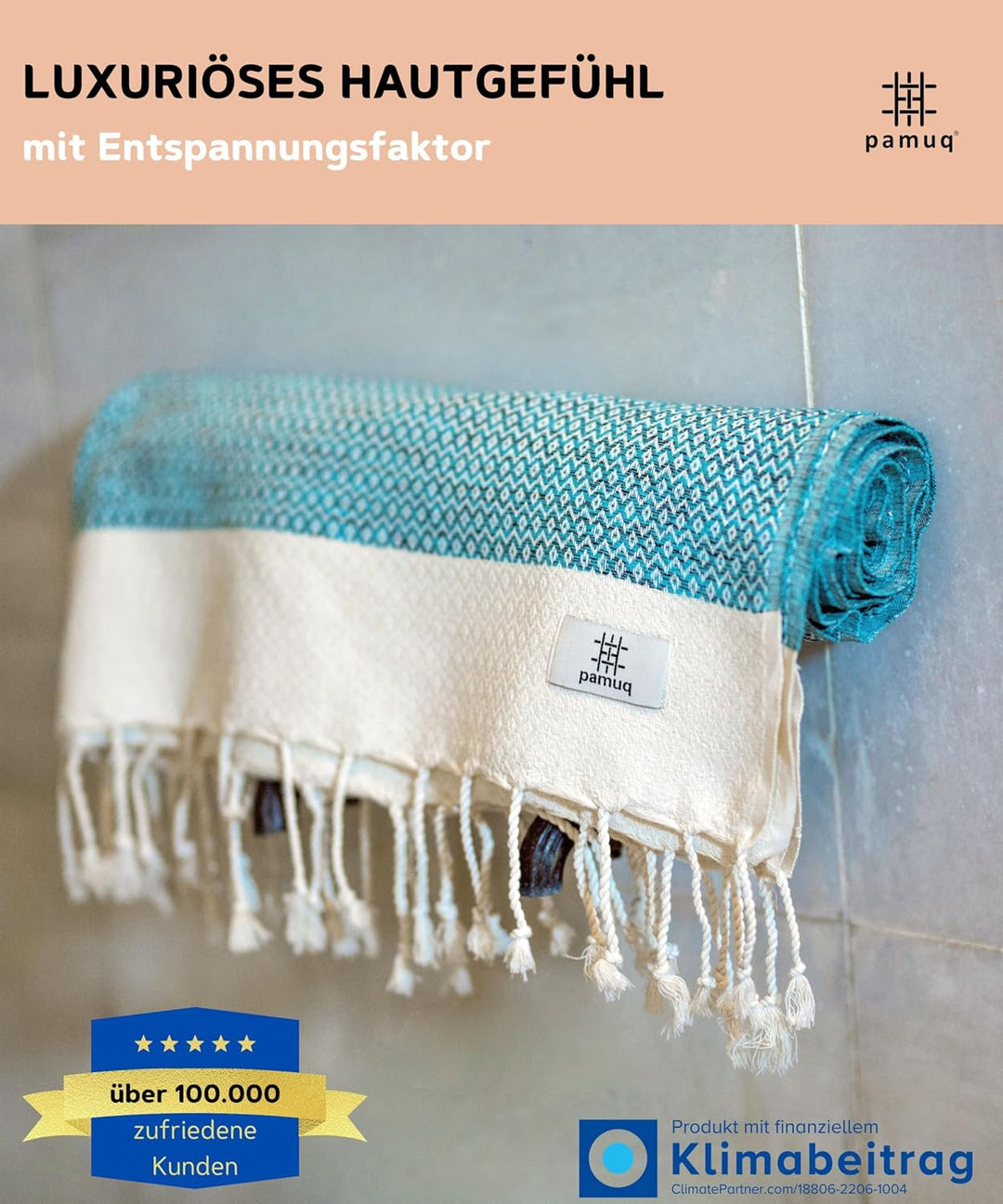 Strandtuch XXL Saunatuch Badetuch Hamamtuch Gross Baumwolle Duschtuch Pestemal Handtuch Fouta Pareo