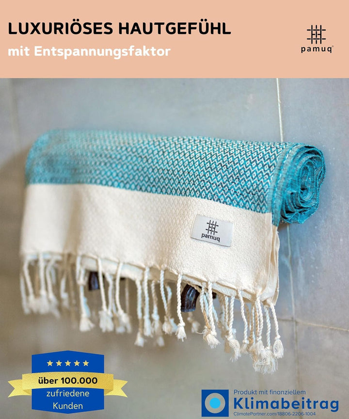 Strandtuch XXL Saunatuch Badetuch Hamamtuch Gross Baumwolle Duschtuch Pestemal Handtuch Fouta Pareo