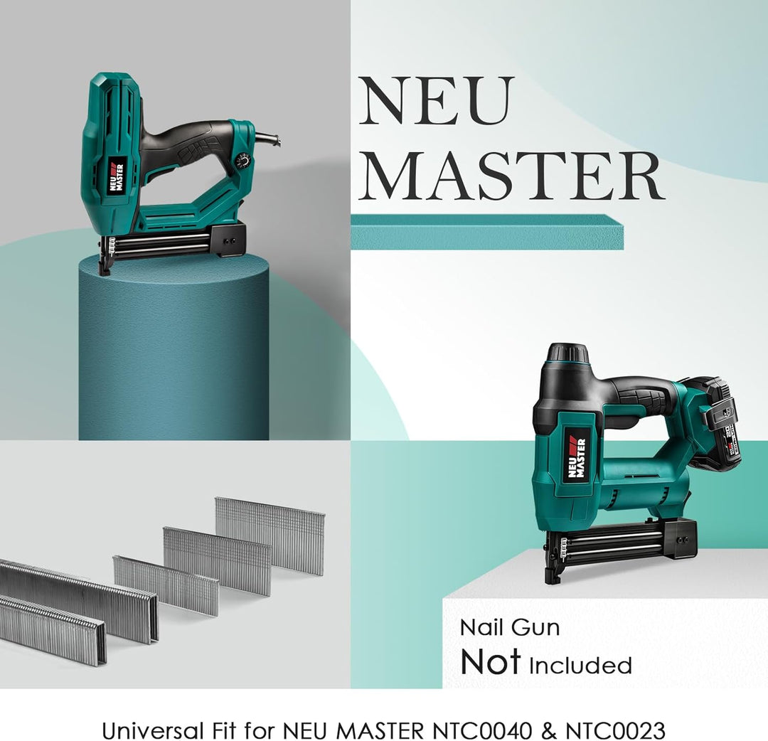 NEU MASTER Nägel 18GA und Klammern Type90 18GA Set Insgesamt 1600 Stück für NTC0040/NTC0023 Tacker,