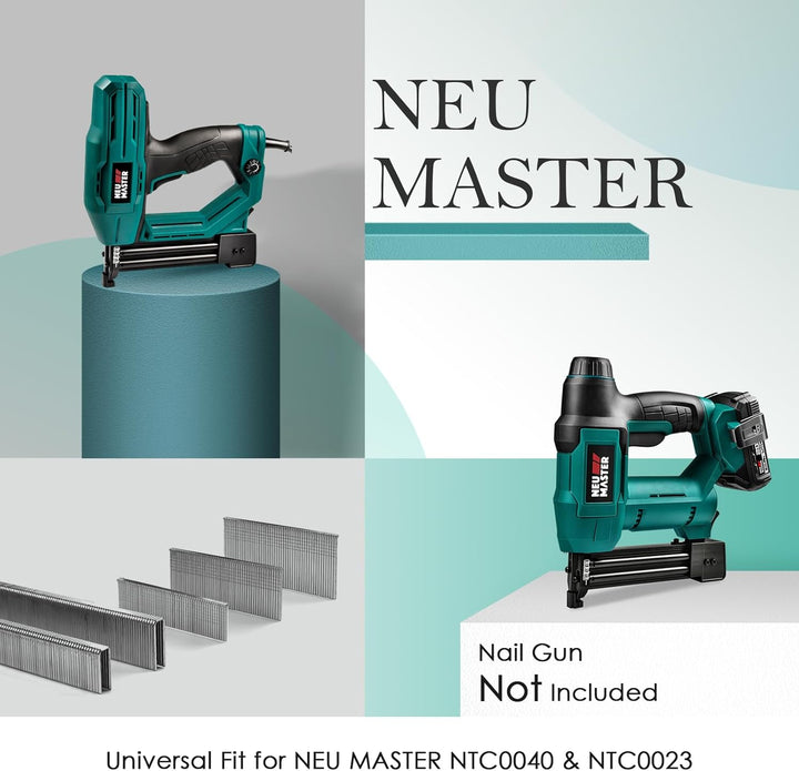 NEU MASTER Nägel 18GA und Klammern Type90 18GA Set Insgesamt 1600 Stück für NTC0040/NTC0023 Tacker,