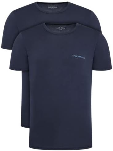 Emporio Armani Herren Shirt (2er Pack) S Marine/Marine, S Marine/Marine