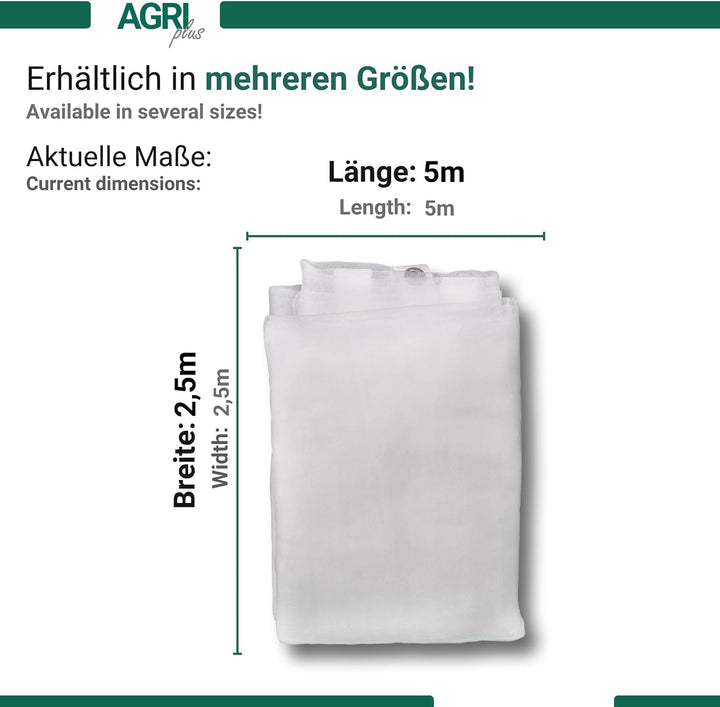 AGRI plus Poolnetz mit Ösen I 2,5 x 5 m I Verschiedene Masse I Engmaschiges Netz 0,8 x 0,8 mm I Abde