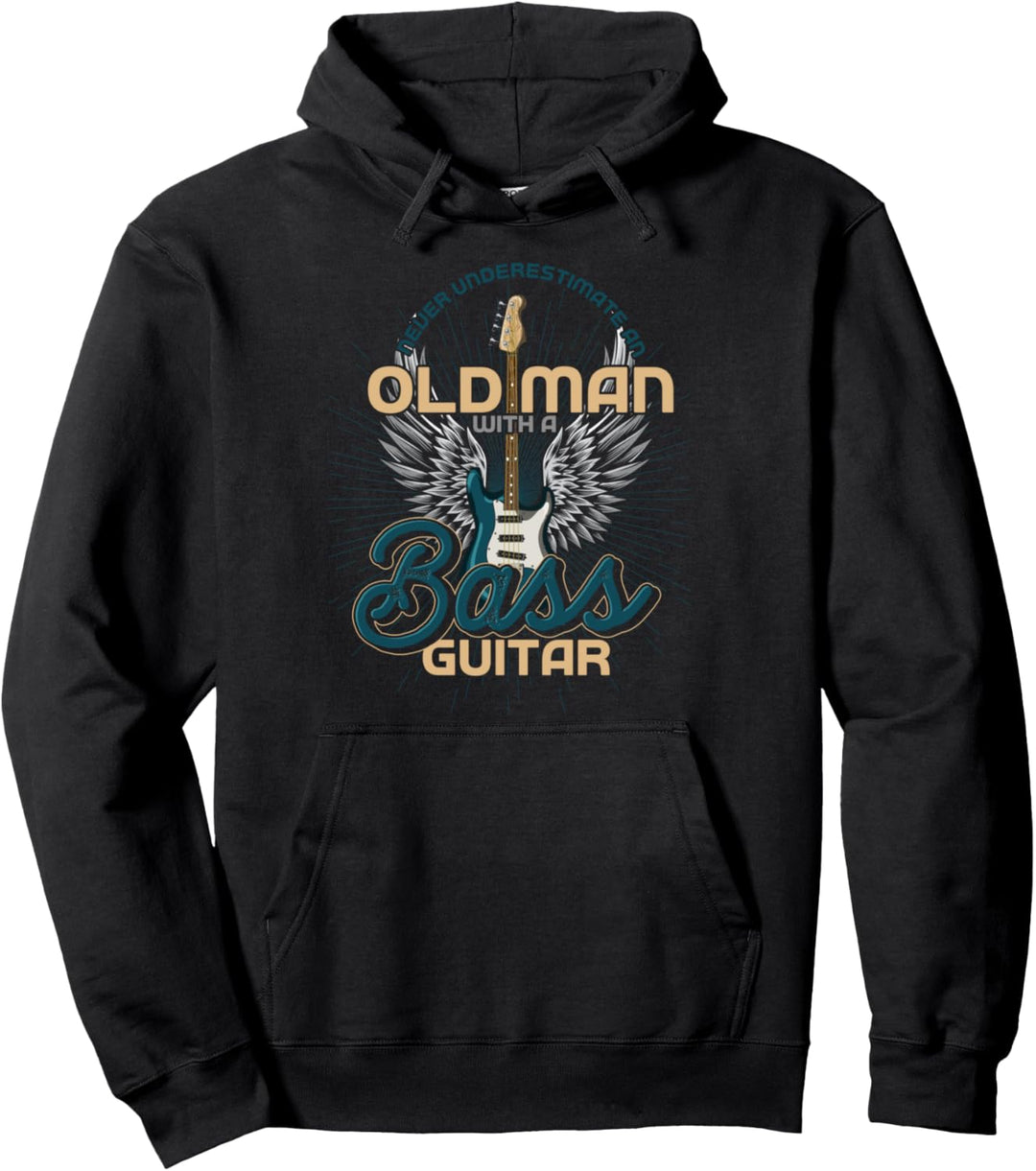 Bass Gitarre Musiker Rentner Bassspieler Ruhestand Bassist Pullover Hoodie