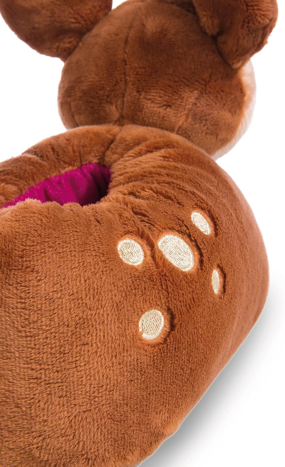 NICI 49227 REH Mala Magic Grösse 34-37 (M) braun-Nachhaltige warme Kuscheltier Hausschuhe für Jungen
