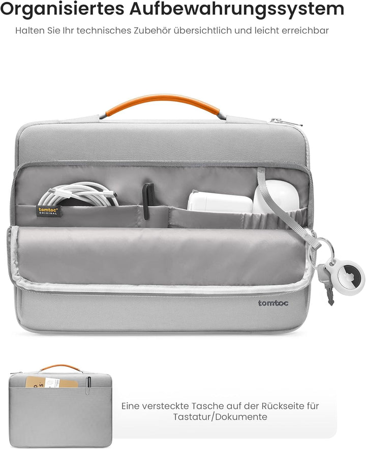 tomtoc 360° Tasche Hülle für 14 Zoll Neu MacBook Pro M3/M2/M1 Pro/Max A2992 A2918 A2779 A2442 2023-2