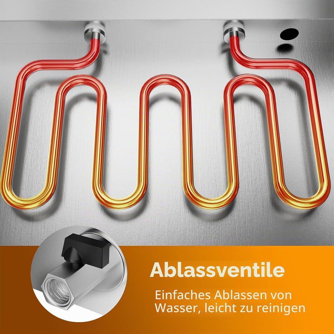 TAIMIKO Bain Marie Speisenwärmer 1500W Elektrisches Buffetwärmer 220V Schmelztopf Professioneller ko